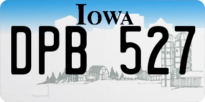 IA license plate DPB527