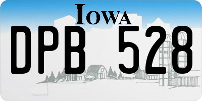 IA license plate DPB528