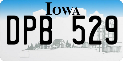 IA license plate DPB529