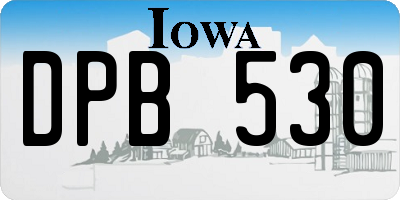 IA license plate DPB530