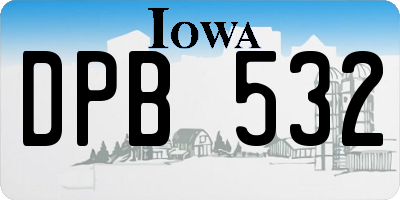 IA license plate DPB532