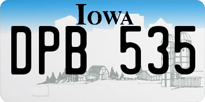 IA license plate DPB535