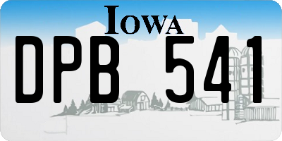IA license plate DPB541