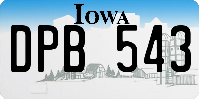 IA license plate DPB543