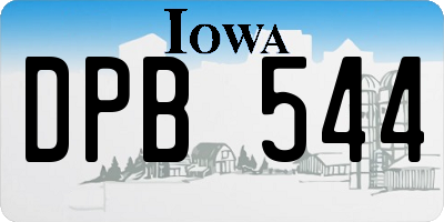 IA license plate DPB544
