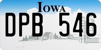 IA license plate DPB546