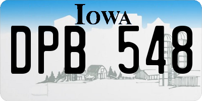 IA license plate DPB548