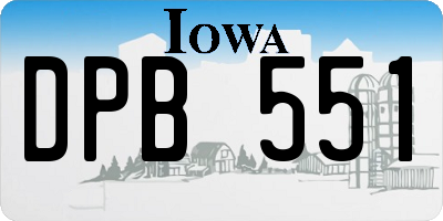 IA license plate DPB551