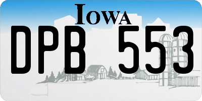 IA license plate DPB553