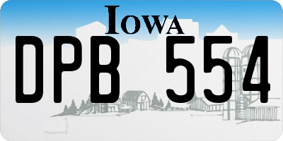 IA license plate DPB554