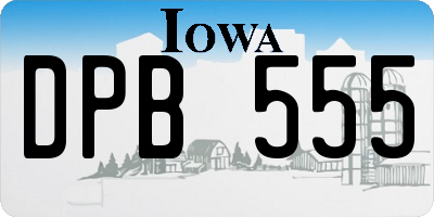 IA license plate DPB555