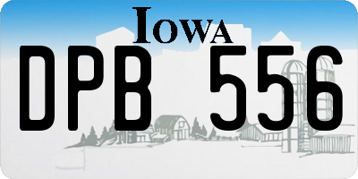 IA license plate DPB556