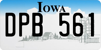 IA license plate DPB561