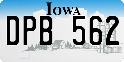 IA license plate DPB562
