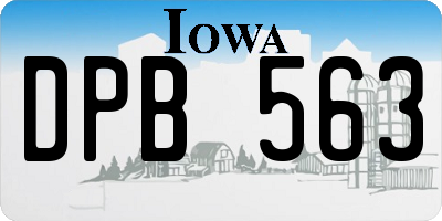 IA license plate DPB563