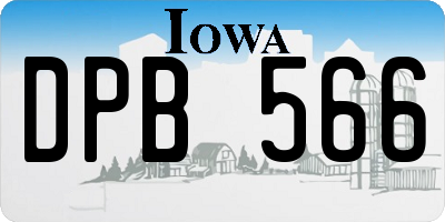 IA license plate DPB566