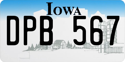 IA license plate DPB567