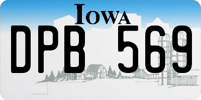 IA license plate DPB569