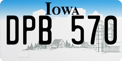IA license plate DPB570