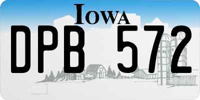 IA license plate DPB572