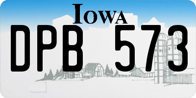 IA license plate DPB573