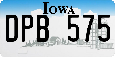 IA license plate DPB575