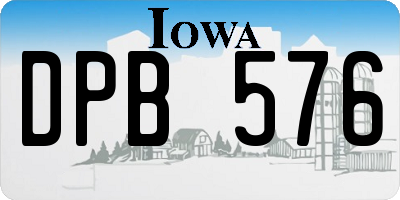 IA license plate DPB576