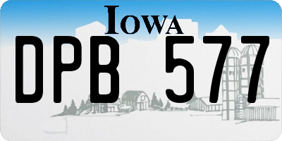 IA license plate DPB577