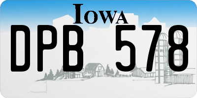 IA license plate DPB578