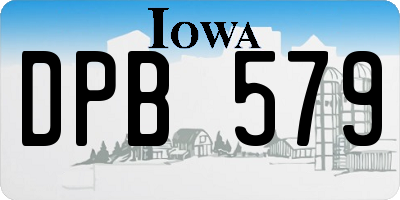 IA license plate DPB579