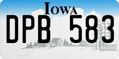 IA license plate DPB583