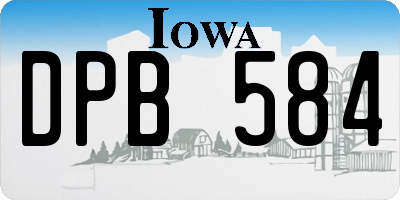 IA license plate DPB584