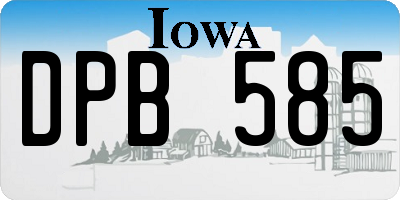 IA license plate DPB585