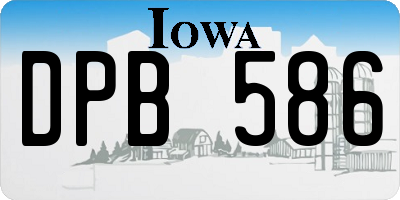 IA license plate DPB586