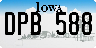 IA license plate DPB588