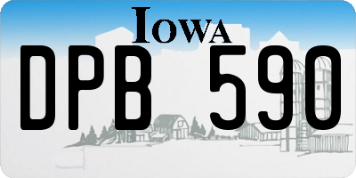 IA license plate DPB590