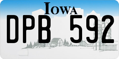 IA license plate DPB592