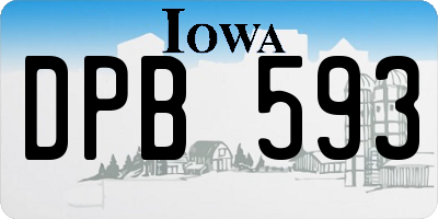 IA license plate DPB593