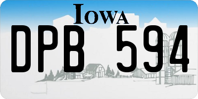 IA license plate DPB594