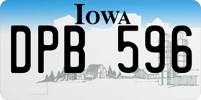 IA license plate DPB596