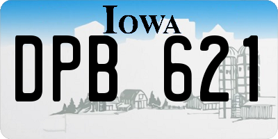 IA license plate DPB621
