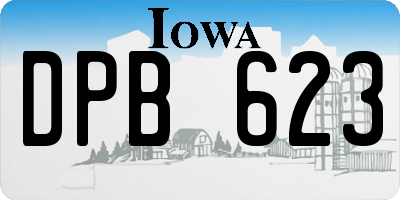 IA license plate DPB623