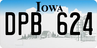 IA license plate DPB624
