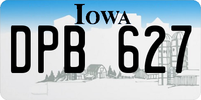 IA license plate DPB627