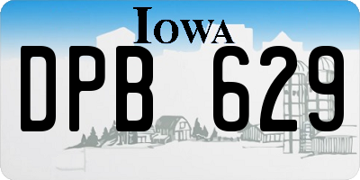 IA license plate DPB629