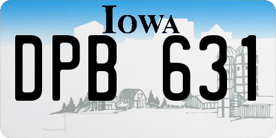 IA license plate DPB631
