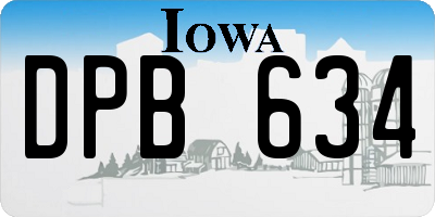 IA license plate DPB634