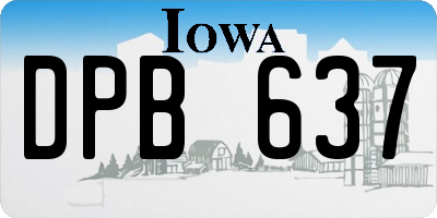 IA license plate DPB637
