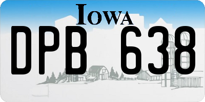 IA license plate DPB638
