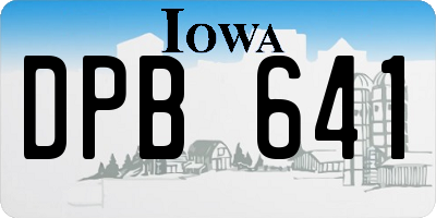 IA license plate DPB641